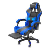 Silla Gamer Escritorio Oficina Reclinable Reposapiés Masaje 