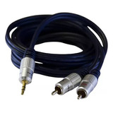 Cable Mini Plug Stereo A 2 Rca. 1.5mts Ofc. Puresonic. 