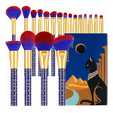 Docolor Set 19 Brochas Maquillaje Profesional Cat Azul P1911