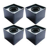 Actopus 4pcs Negro Microfono Cubo Entrevista Cuadrada Bande 