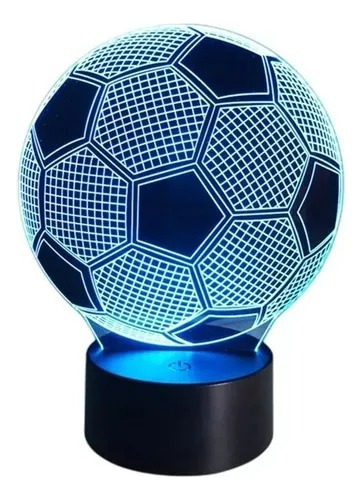 Lampara Ilusión 3d Balón De Fútbol Luz De Noche