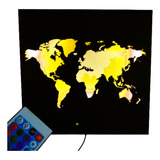 Cuadro Led Mapa Mundial Decorativo