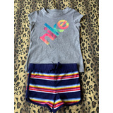 Conjunto Short Remera Tommy Hilfiger Nike 4 Años Nena Niña