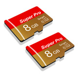 Tarjeta De Memoria Super Pro Micro Sd U3 V10, Oro Rojo, 8 Gb