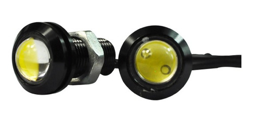 Par Led Strobo Olho Águia/gato Asx 23mm P/ Som Automotivo