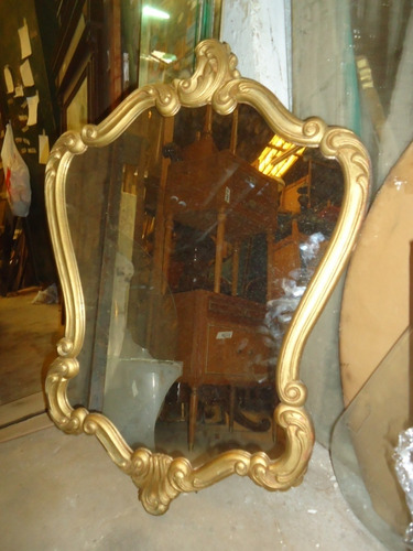 Espejo Frances Tallado Antiguo - Sol De Otoño Antiguedades