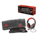 Combo 4 En 1 Trust Gaming Ziva Mouse Auri Teclado Pad Gamer