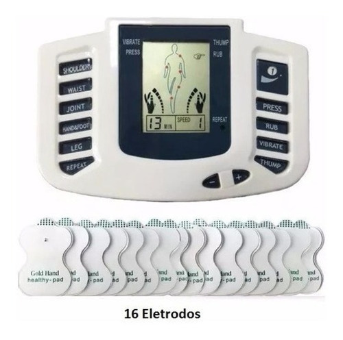 Tens - Aparato De Fisioterapia Profesional Con 16 Electrodos