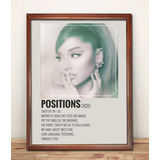 Ariana Grande Poster Album Positions En Cuadro Vidriado