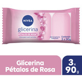 Jabon De Glicerina Petalos De Rosa Nivea Flow Pack 3 X 90 Gr