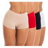 Kit 4 Calcinhas Shorts Cuecas Boxer Feminina Shortinho | 11