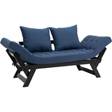 Sofa Cama Convertible A 3 Color Azul Oscuro Marca Homcom