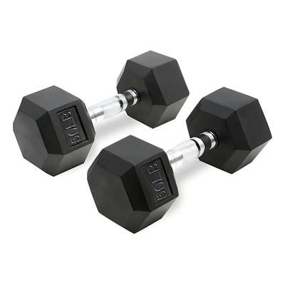 Set Kit 2 Mancuernas 50 Lb 22.67 Kg Cada Una Hexagonales Ergonomicas | MercadoLibre