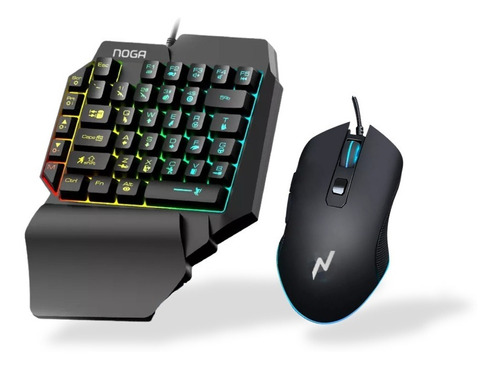 Combo Teclado Y Mouse Gamer Rgb Y One Hand Estratégico