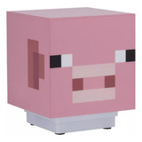 Lampara De Noche Piglin Minecraft Luz Decorativa Rosa Con Sonido 