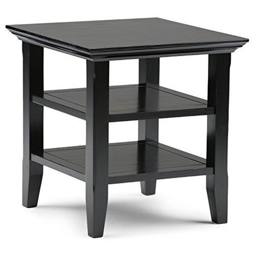 Mesa Auxiliar Acadian De Madera Maciza 19  -negro-