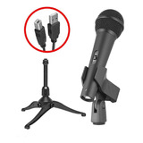 Microfono Usb Dinamico Para Pc + Soporte Y Cable Stagg Sum20