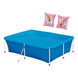 Kit Piscina Infantil 2000 Litros + Boia De Braço Princesas