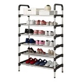 Organizador Zapatero Metálico 6 Niveles Shoe Rack Color Negr