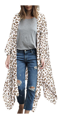 Blusa De Mujer E Vacation Estampada De Gasa Con Manga Larga