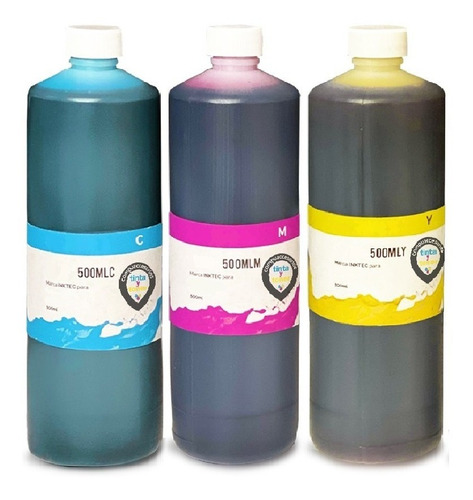 3 Tintas Inktec Epson Dye L120 L210 L300 L355 500ml C/u