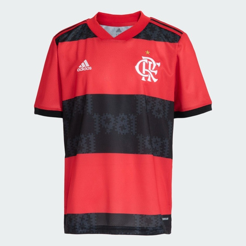 Camisa Infantil Juvenil Flamengo adidas Jogo I 2021 Gg0995