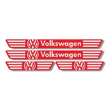 Embellecedores De Estribos Interior Autos Volkswagen Rojo 