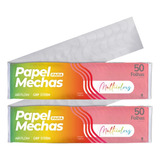 2 Pacotes Papel Para Mechas Multicolors V 11x47cm 100 Folhas