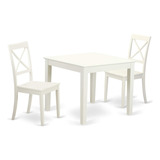 East West Furniture Oxbo3-lwh-w Oxford - Juego De Cocina De.