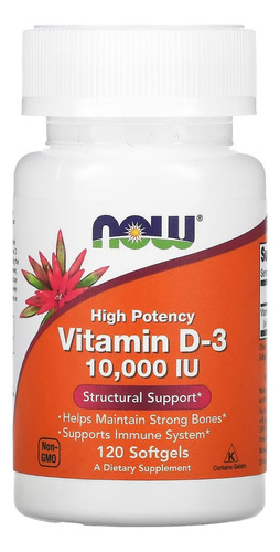 Vitamina D3 10.000 Ui Softgels - Unidad a $554