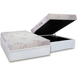 Cama Box Baú Casal: Colchão Espuma Luckspuma D33 Supreme Fl