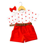 Conjunto Blusa Estampada + Shorts Mini Diva Fashion