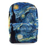 Mochila Azul La Noche Estrellada Vincent Van Gogh Backpack