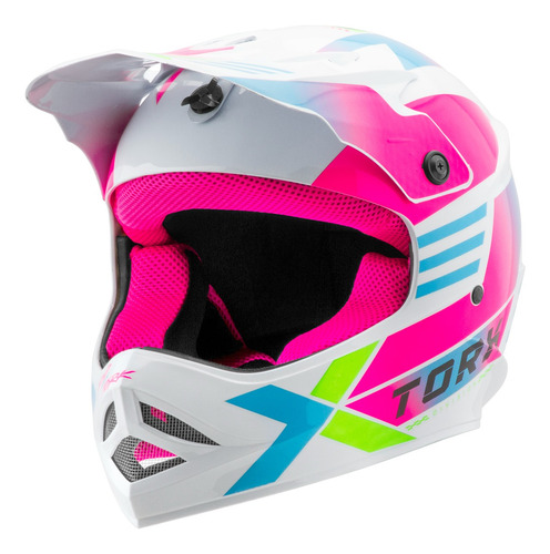 Capacete Motocross Infantil Fast Next Brilhante Lançamento