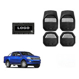 Tapetes 4pz Charola 3d Logo Ford Ranger 2012 2013 2014 2015