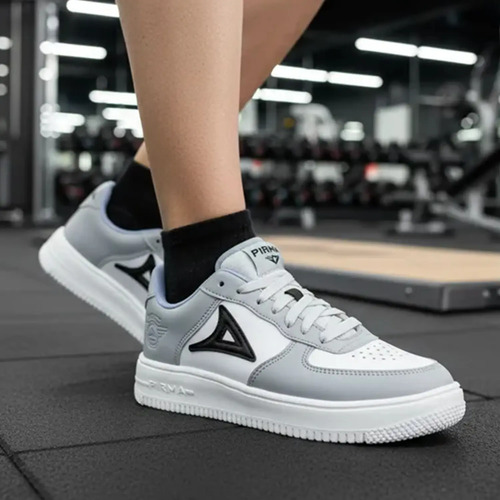 Tenis Sneakers Urbano Pirma 5002 Gris Blanco Plataform Unise