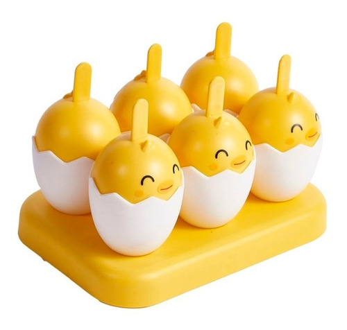 Set X6 Moldes Para Helado Molde Chicken Little 6 Paletas