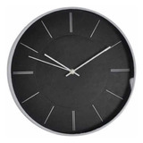 Reloj Pared 30 Cm Negro Elegante Promoción Hasta Agotar