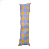 Travesseiro Corpo Xuxão Infantil 90 X 30cm + Fronha Estampad Cor Xadrez Candy Colors