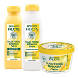 Kit Garnier Fructis Hairfood Banana Rutina Completa