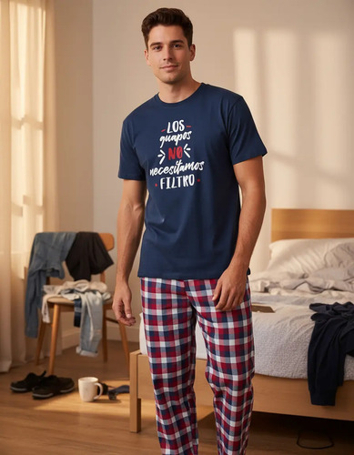 Pijama Algodón Manga Corta Pantalón Twins 179 Hombre