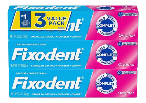 Fixodent Crema Adhesiva 3 Unds