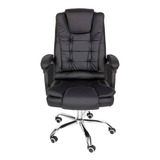 Cadeira De Escritório Best Chair Confort Cpb Ergonômica  Preta Com Estofado De Couro Sintético