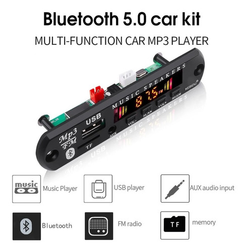 Placa P/ Amplificador - Modulo Usb Mp3 Bluetooth 