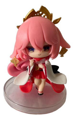 Genshin Impact Yae Miko Chibi Figure - Pronta Entrega