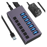 Hub Usb 3.0 -7 Puertos Alimentados Usb Hub 36w Usb De Carga