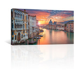 Cuadro Decorativo Lienzo Venecia Canvas Gran Canal Atardecer