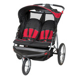 Carriola Doble Baby Trend Navigator Llantas De Aire Color Centennial Red Color Del Chasis Plateado