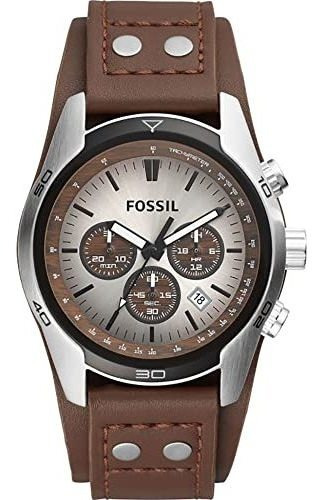 Fossil Men's Coachman Quartz Steel Stainless Steel And Leat
