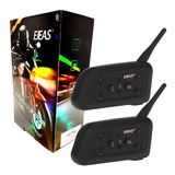 Combo 2 Intercomunicadores V6-pro Bluetooth Casco De Moto